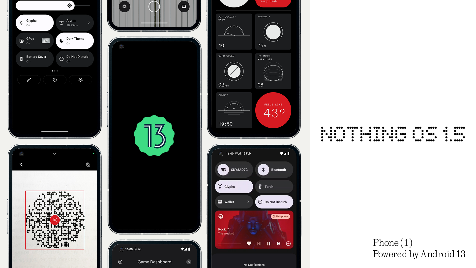 Upgrade to Nothing OS 1.5. Powered by Android 13.